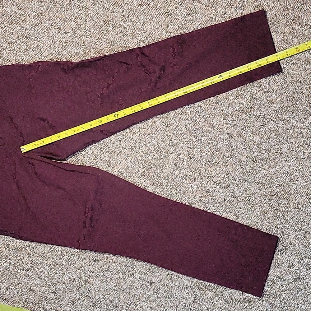 Burgundy Patterned Pants - Picture 4 of 4